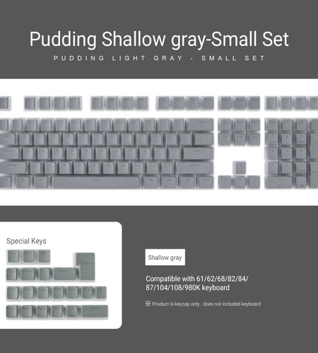 129 Keys Pudding Keycaps OEM Profile PBT Double Shot Keycap for Mx Switch Mechanical Keyboard ISO Layout RGB Backlit Key Caps