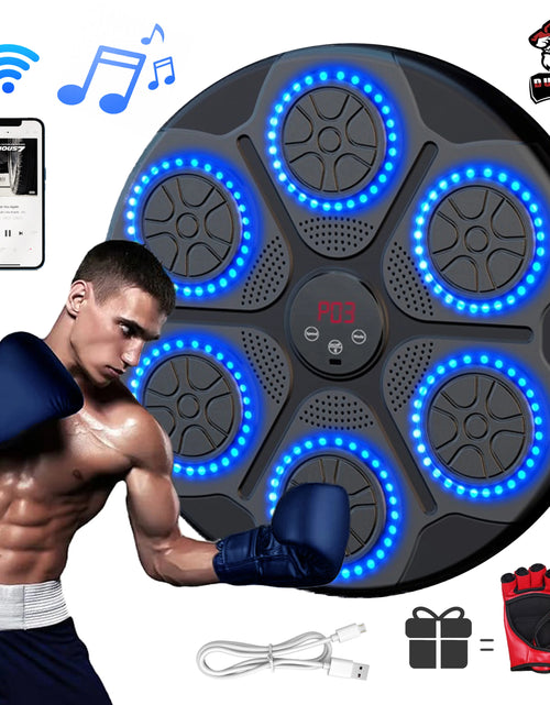 Load image into Gallery viewer, New Music Boxing Machine Smart Bluetooth Wall Mounted Music Boxing Trainer Gym Home Electronic Boxing Target Punching Equipment
